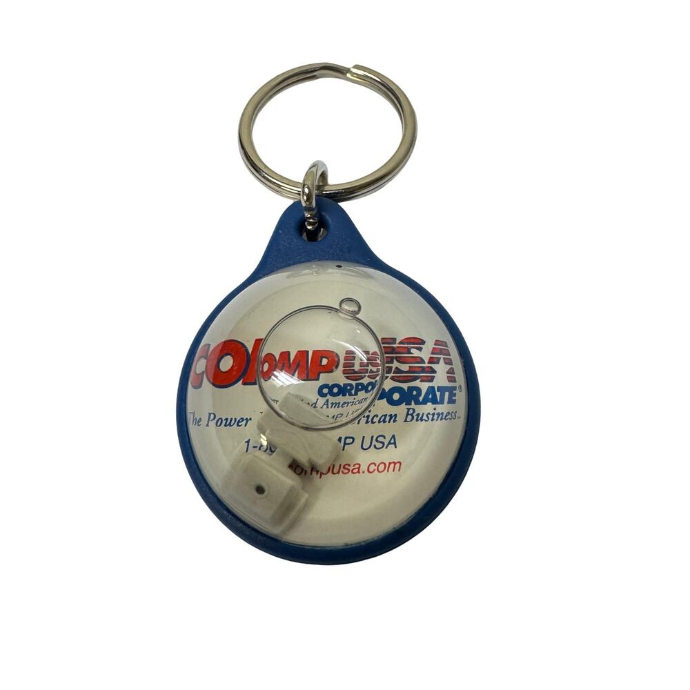 Vintage CompUSA computer keychain